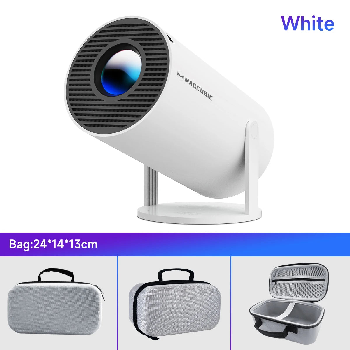 Projector Android 11 4K 1280*720P HY300 Pro + Dual Wifi 290ANSI 180°Flexible BT5.0 Cinema Outdoor Portable Projector